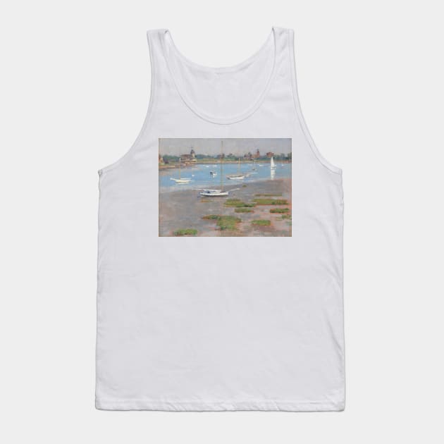 Low Tide, Riverside Yacht Club by Theodore Robinson Tank Top by Classic Art Stall